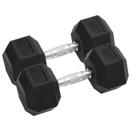 Mancuernas 2 unidades hierro fundido 30 kg de , Peso libre - Ref: Foro24-93606, Precio: 131,81 €, Descuento: %