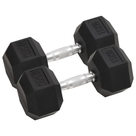 Mancuernas 2 unidades hierro fundido 30 kg de , Peso libre - Ref: Foro24-93606, Precio: 129,14 €, Descuento: %