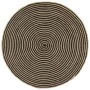 Handgewebter Juteteppich spiralförmig Design schwarz 90 cm von , Teppiche - Ref: Foro24-133719, Preis: 37,12 €, Rabatt: %