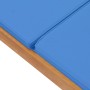 Tumbona con cojín madera maciza de teca azul de vidaXL, Tumbonas - Ref: Foro24-48025, Precio: 243,38 €, Descuento: %