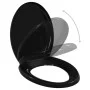 Toilettensitzdeckel mit Soft-Close-Funktion und Schnellverschluss, schwarz. von , Toiletten- und Bidetsitze - Ref: Foro24-145...