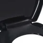 Toilettensitzdeckel mit Soft-Close-Funktion und Schnellverschluss, schwarz. von , Toiletten- und Bidetsitze - Ref: Foro24-145...