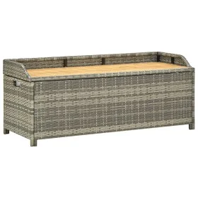 Graue Gartenbank aus synthetischem Rattan, 120 cm von vidaXL, Gartenbänke - Ref: Foro24-46481, Preis: 237,63 €, Rabatt: %