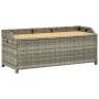 Gray synthetic rattan garden storage bench 120 cm by vidaXL, garden benches - Ref: Foro24-46481, Price: 238,22 €, Discount: %