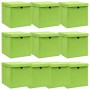 Aufbewahrungsboxen mit Deckel 10 Stück grüner Stoff 32x32x32 cm von , Aufbewahrungskörbe - Ref: Foro24-288372, Preis: 60,73 €...