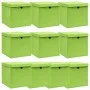 Storage boxes with lids 10 pcs green fabric 32x32x32 cm by , Storage baskets - Ref: Foro24-288372, Price: 53,72 €, Discount: %