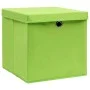 Storage boxes with lids 10 pcs green fabric 32x32x32 cm by , Storage baskets - Ref: Foro24-288372, Price: 53,72 €, Discount: %