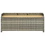 Gray synthetic rattan garden storage bench 120 cm by vidaXL, garden benches - Ref: Foro24-46481, Price: 238,22 €, Discount: %