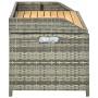 Gray synthetic rattan garden storage bench 120 cm by vidaXL, garden benches - Ref: Foro24-46481, Price: 189,59 €, Discount: %