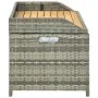 Gray synthetic rattan garden storage bench 120 cm by vidaXL, garden benches - Ref: Foro24-46481, Price: 238,22 €, Discount: %
