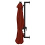 Sombrilla de pared con LEDs y poste de metal 300 cm terracota de , Sombrillas - Ref: Foro24-312527, Precio: 150,05 €, Descuen...