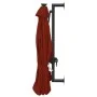 Wall-mounted umbrella with LEDs and metal pole 300 cm terracotta by , Umbrellas - Ref: Foro24-312527, Price: 150,39 €, Discou...