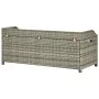 Gray synthetic rattan garden storage bench 120 cm by vidaXL, garden benches - Ref: Foro24-46481, Price: 238,22 €, Discount: %