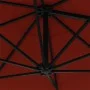 Wall-mounted umbrella with LEDs and metal pole 300 cm terracotta by , Umbrellas - Ref: Foro24-312527, Price: 150,39 €, Discou...