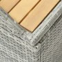 Gray synthetic rattan garden storage bench 120 cm by vidaXL, garden benches - Ref: Foro24-46481, Price: 238,22 €, Discount: %