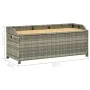 Gray synthetic rattan garden storage bench 120 cm by vidaXL, garden benches - Ref: Foro24-46481, Price: 238,22 €, Discount: %