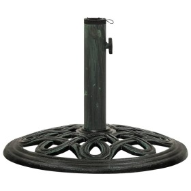 Base de sombrilla de hierro fundido verde 40x40x32 cm