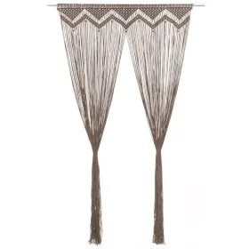 Macramé cotton curtain in gray taupe 140x240 cm by , Curtains and curtains - Ref: Foro24-323980, Price: 48,61 €, Discount: %