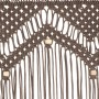 Cortina de macramé algodón gris taupé 140x240 cm de , Cortinas y visillos - Ref: Foro24-323980, Precio: 45,92 €, Descuento: %