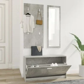 Shoe cabinet set 3 in 1 made of gray concrete plywood by , Shoe racks and shoe organizers - Ref: Foro24-342573, Price: 120,72...