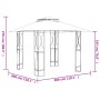 Cenador con tejado acero gris antracita 300x300x270 cm de , Carpas y cenadores - Ref: Foro24-360141, Precio: 222,02 €, Descue...