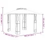 Cenador con tejado acero gris antracita 300x300x270 cm de , Carpas y cenadores - Ref: Foro24-360141, Precio: 217,69 €, Descue...