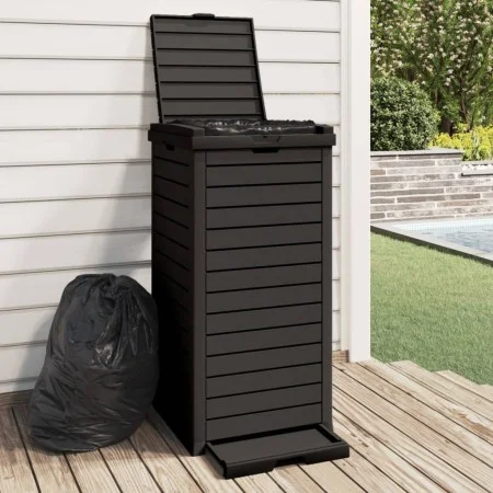 Outdoor black polypropylene trash can 41x41x86 cm by , Garbage cans and trash cans - Ref: Foro24-364171, Price: 126,66 €, Dis...