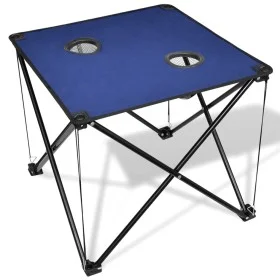 Folding blue camping table by , camping furniture - Ref: Foro24-41490, Price: 22,26 €, Discount: %