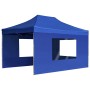 Carpa plegable profesional con paredes aluminio azul 4,5x3 m