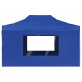 Carpa plegable profesional con paredes aluminio azul 4,5x3 m