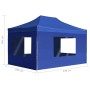 Carpa plegable profesional con paredes aluminio azul 4,5x3 m