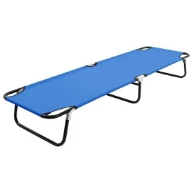 Klappbare Sonnenliege aus blauem Stahl von vidaXL, Liegen - Ref: Foro24-47754, Preis: 74,04 €, Rabatt: %