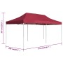 Carpa plegable profesional de aluminio rojo vino tinto 6x3m