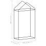 Greenhouse with steel structure 0.5 m² 1x0.5x1.9 m by , Greenhouses - Ref: Foro24-48168, Price: 36,32 €, Discount: %