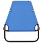 Tumbona plegable acero azul de vidaXL, Tumbonas - Ref: Foro24-47754, Precio: 62,24 €, Descuento: %