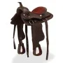 Western saddle, headstall, and breast collar real leather 12" brown by , Frames - Ref: Foro24-91350, Price: 165,25 €, Discoun...