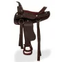 Western saddle, headstall, and breast collar real leather 12" brown by , Frames - Ref: Foro24-91350, Price: 165,25 €, Discoun...