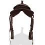 Western saddle, headstall, and breast collar real leather 12" brown by , Frames - Ref: Foro24-91350, Price: 165,25 €, Discoun...