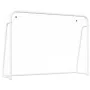Football goal with white steel and polyester net 214x75x152 cm by , soccer goals - Ref: Foro24-93734, Price: 63,56 €, Discoun...