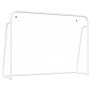 Fußballtor mit Stahlnetz und weißem Polyester 214x75x152 cm von , Fußballtore - Ref: Foro24-93734, Preis: 78,92 €, Rabatt: %