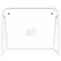 Football goal with white steel and polyester net 214x75x152 cm by , soccer goals - Ref: Foro24-93734, Price: 63,56 €, Discoun...