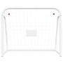 Fußballtor mit Stahlnetz und weißem Polyester 214x75x152 cm von , Fußballtore - Ref: Foro24-93734, Preis: 78,92 €, Rabatt: %