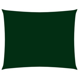 Toldo de vela rectangular tela Oxford verde oscuro 2,5x3 m