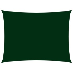 Toldo de vela rectangular tela Oxford verde oscuro 2,5x4 m