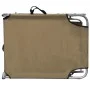 Folding sun lounger with taupe gray aluminum awning by vidaXL, Loungers - Ref: Foro24-47773, Price: 65,87 €, Discount: %