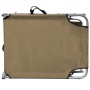 Tumbona plegable con toldo de aluminio gris taupe de vidaXL, Tumbonas - Ref: Foro24-47773, Precio: 67,76 €, Descuento: %