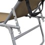 Tumbona plegable con toldo de aluminio gris taupe de vidaXL, Tumbonas - Ref: Foro24-47773, Precio: 67,76 €, Descuento: %