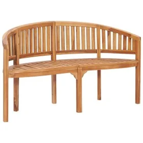 Solid teak wood banana bench 151 cm by vidaXL, garden benches - Ref: Foro24-48021, Price: 288,37 €, Discount: %