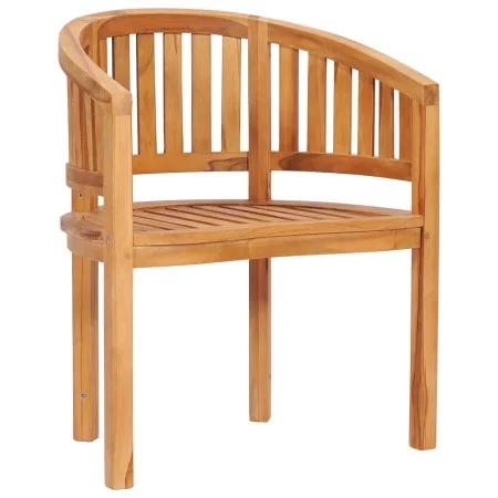 Silla banana de madera maciza de teca de vidaXL, Sillas de jardín - Ref: Foro24-48018, Precio: 170,23 €, Descuento: %