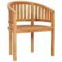 Silla banana de madera maciza de teca de vidaXL, Sillas de jardín - Ref: Foro24-48018, Precio: 170,23 €, Descuento: %
